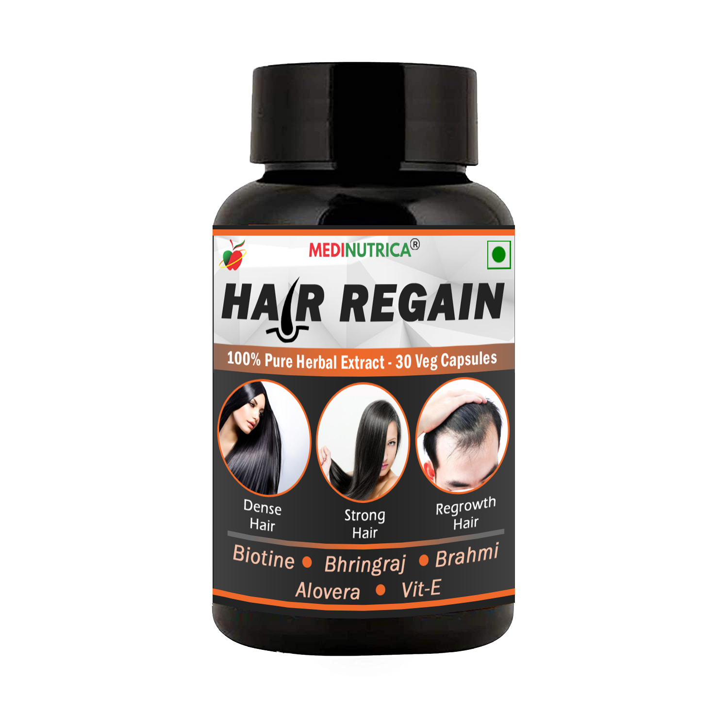 HAIR CARE REGAIN 30 VEG CAPSULES Herbal Tablets for Hair Growth